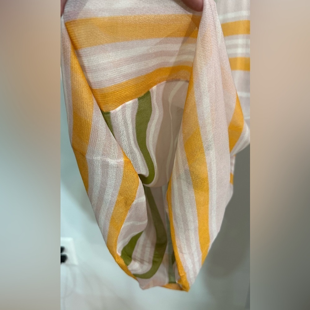 NWT Marni Double Layer Sheer Tank Dress Orange Pink Plaid Silk IT 40 (US4) - Picture 7 of 14